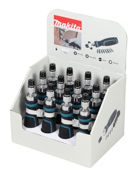 expositor DESTRONILLADOR MANUAL CARRACA MAKITA (8 PTAS)