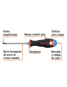 DESTORNILLADOR BOCA PHILIPS PH1 COMFORT GRIP 2