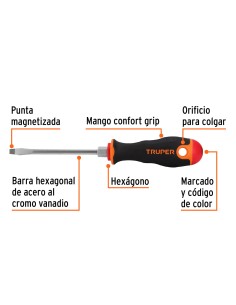 DESTORNILLADOR BOCA PLANA COMFORT GRIP 2
