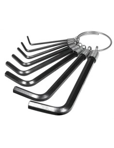 JUEGO DE 8 LLAVES ALLEN, TIPO LLAVERO, PRETUL