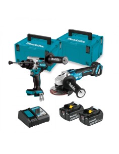 COMBO MAKITA DGA504Z + DHP486Z + BL1850BX2 5AH