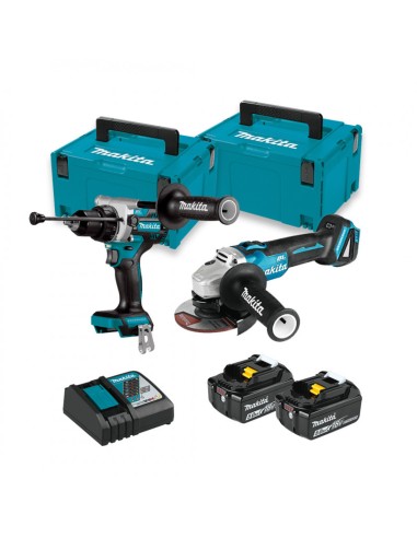 COMBO MAKITA DGA504Z + DHP486Z + BL1850BX2 5AH