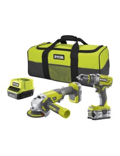 RYOBI KIT R18PDAG-242S TALADRO+AMOLADORA