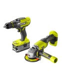 RYOBI KIT 18V TALADRO+AMOLADORA R18CK4F