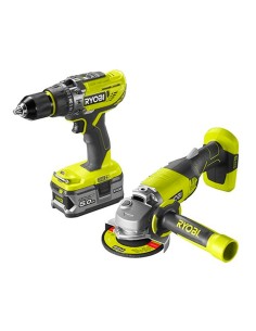 RYOBI KIT 18V TALADRO+AMOLADORA R18CK4F 2